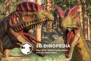 Jurassic period Dilophosaurus 3D Dinopedia