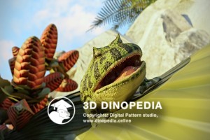 Cretaceous period Beelzebufo ampinga 3D Dinopedia