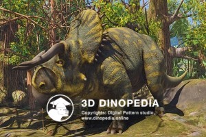 Cretaceous period Nasutoceratops 3D Dinopedia