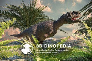 Cretaceous period Majungasaurus 3D Dinopedia