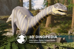 Triassic period Riojasaurus 3D Dinopedia