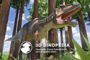 Cretaceous period Carcharodontosaurus 3D Dinopedia