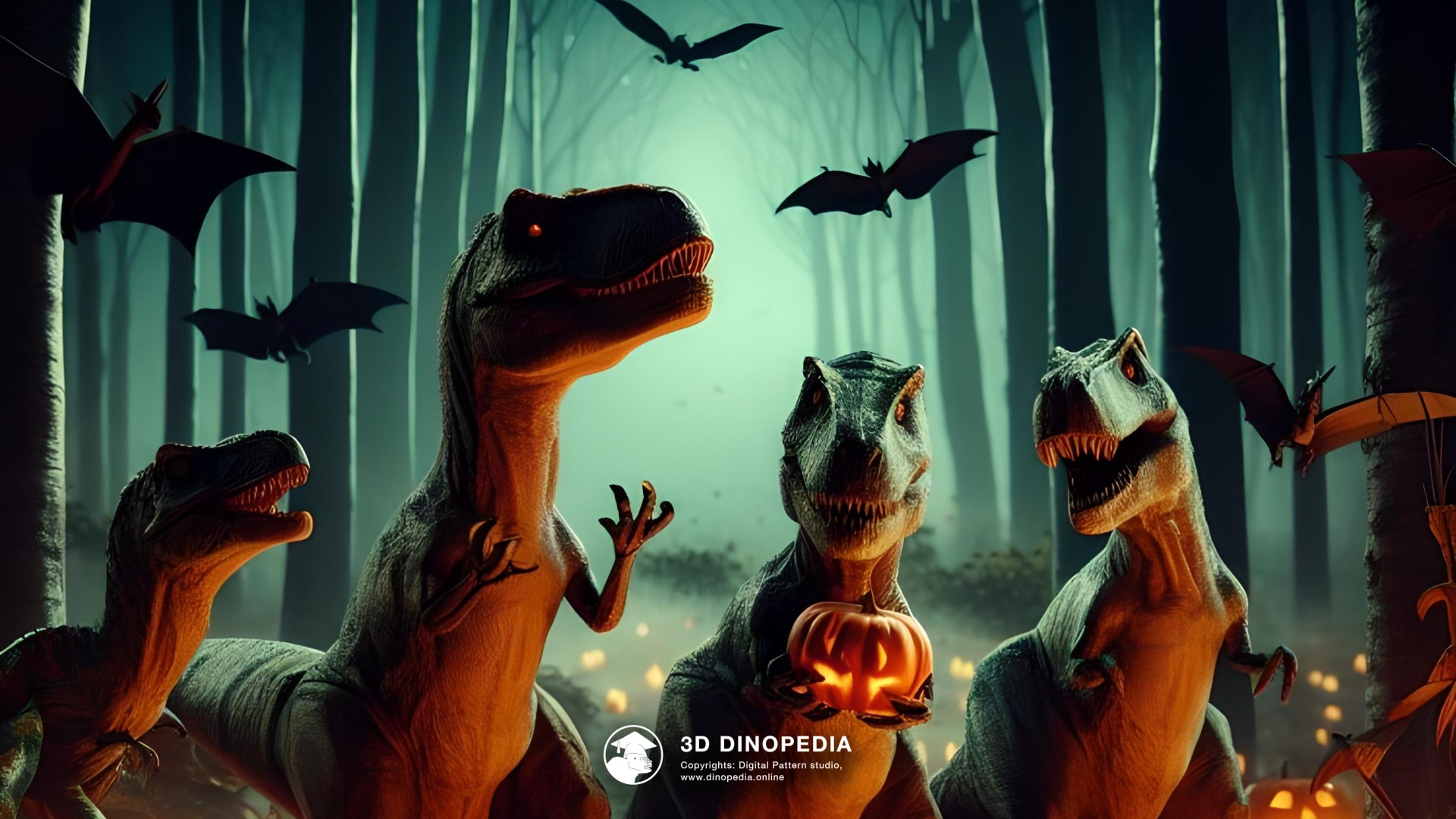 3D Dinopedia Хэллоуин: Ужасы и Мистика в 3Д Динопедии